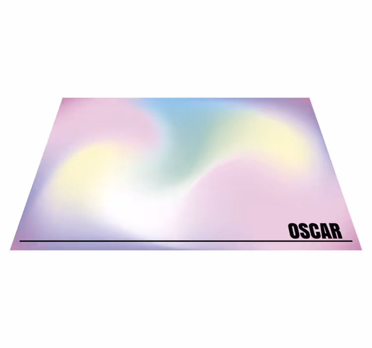 Tappeto vinile con nome gradiente personalizzabile - TenStickers