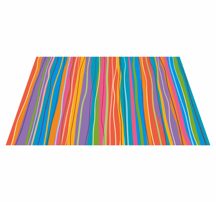 Tappeto vinile strisce motivo a strisce colorate - TenStickers