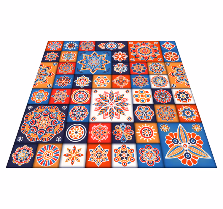 Tappeto vinile geometrico piastrelle a mosaico - TenStickers