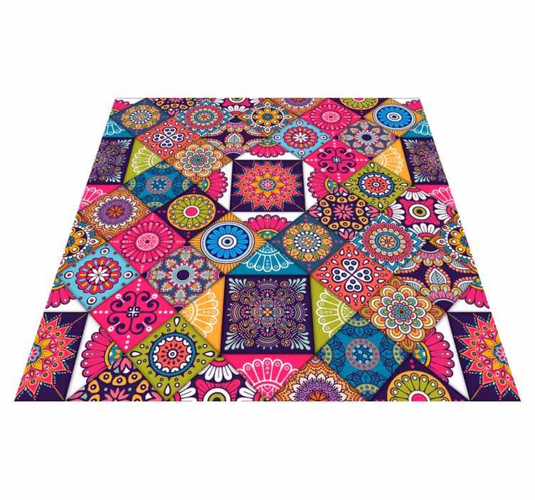 Tappeto vinile Mandala patchwork di piastrelle mandala - TenStickers