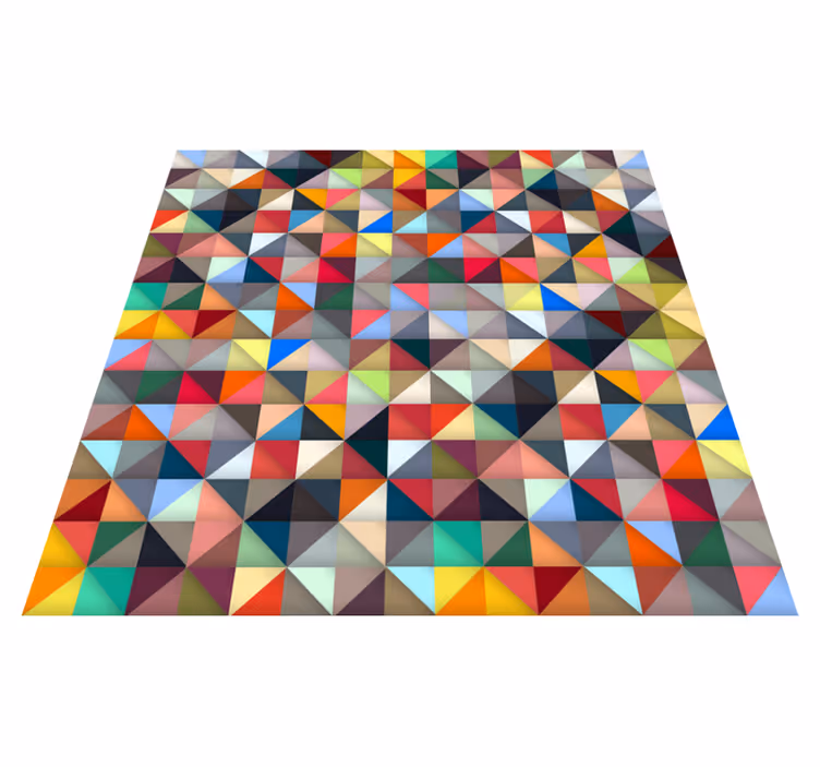 Tappeto vinile geometrico motivo triangolare colorato - TenStickers