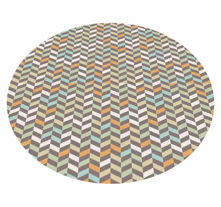 Tappeto vinile geometrico cerchio dello spettro chevron - TenStickers