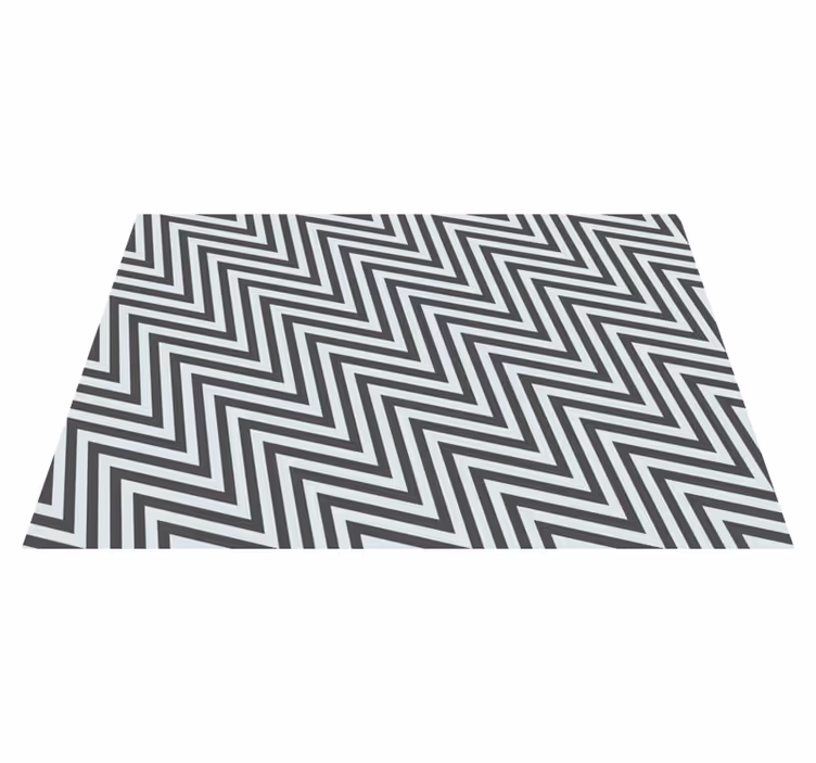 Splendido tappeto in vinile a zig zag in stile nordico - TenStickers