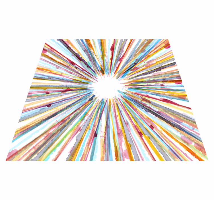 Tappeto vinile geometrico motivo di scoppio radiante - TenStickers