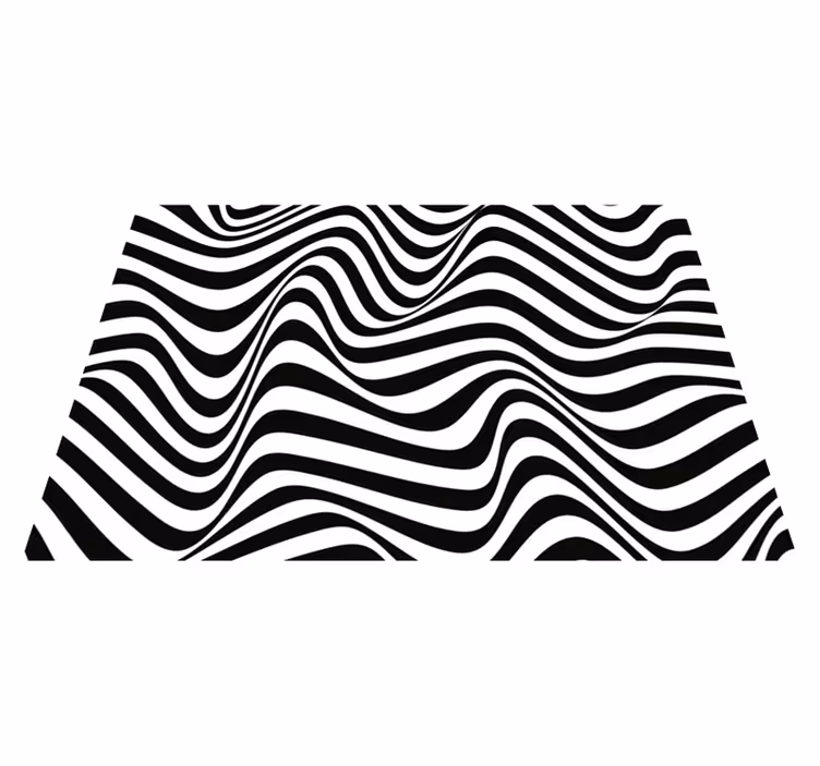 Tappeto vinile strisce motivo ondulato a contrasto - TenStickers