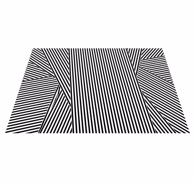 Tappeto vinile strisce motivo a righe monocromatiche - TenStickers