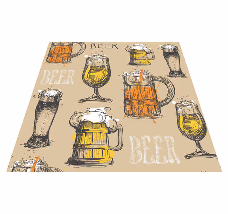Tappeto vinile frase illustrazioni di bevande - TenStickers