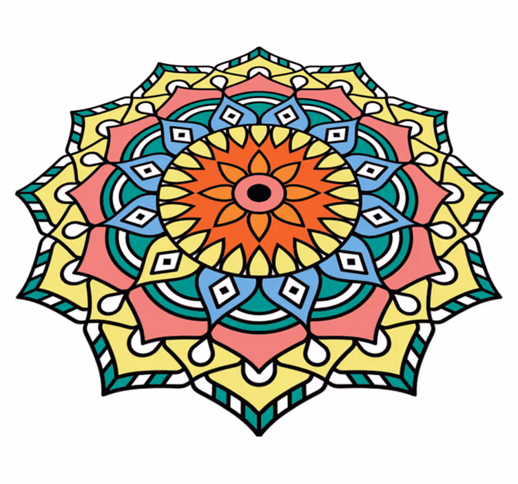 Tappeto vinile Mandala ispirato al mandala - TenStickers
