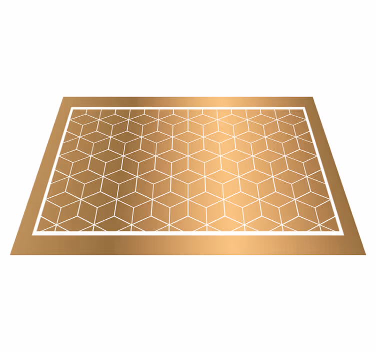 Tappeto vinile geometrico illusione geometrica del cuboide - TenStickers
