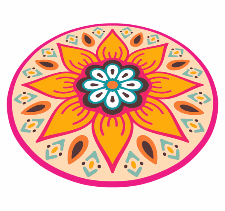 Tappeto vinile Mandala motivo mandala circolare - TenStickers