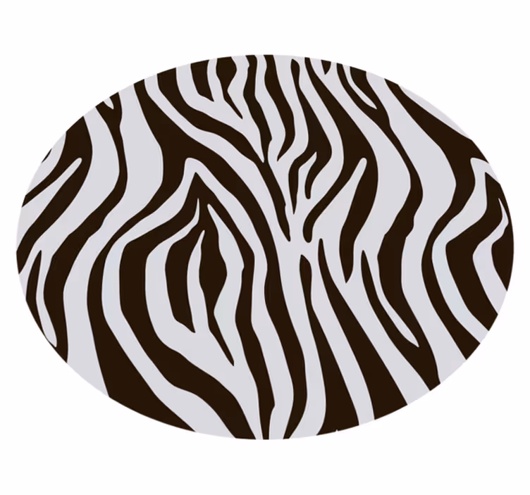 Tappeto vinile stampa animale motivo a spirale zebrata - TenStickers