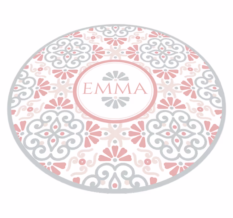 Tappeto vinile con nome mandala personalizzato - TenStickers