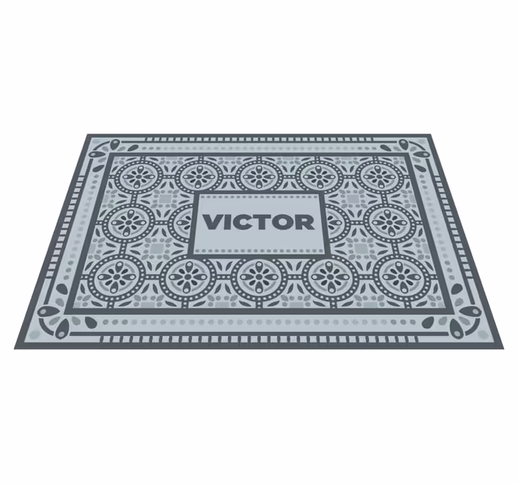Tappeto vinile con nome mosaico personalizzato - TenStickers