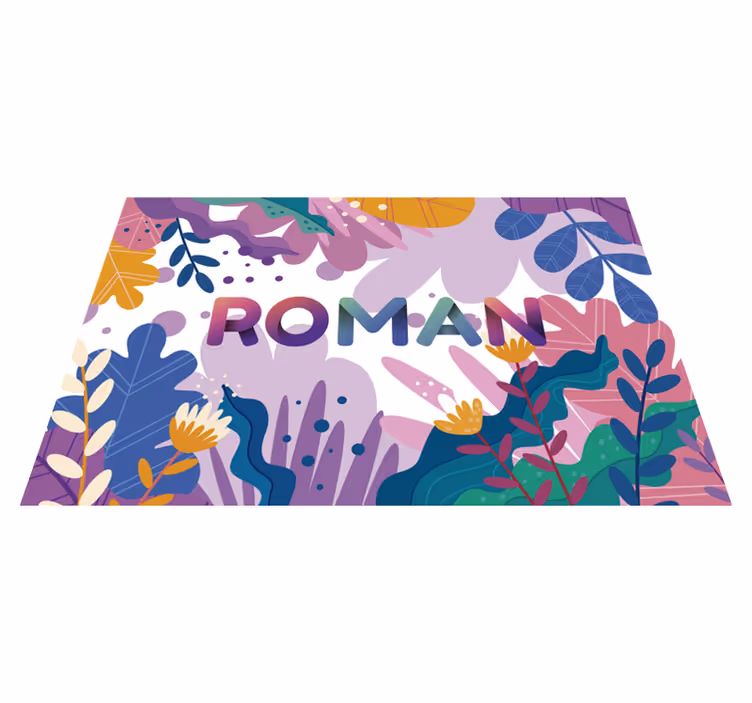 Tappeto vinile con nome botanico personalizzato - TenStickers