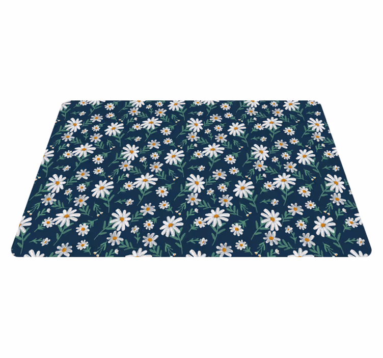 Tappeto vinile fiori superficie con motivo a margherita - TenStickers