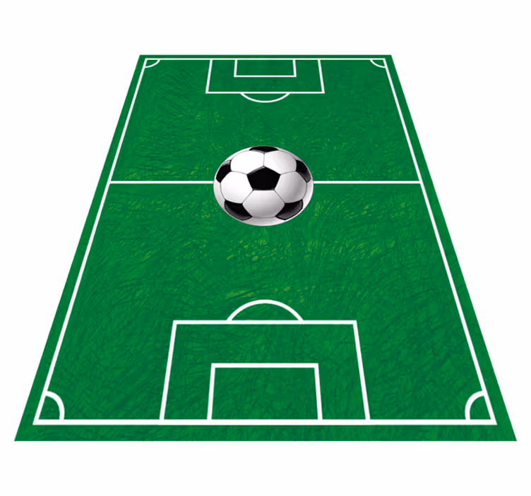 Tappeto vinile giochi grafica del campo da calcio - TenStickers