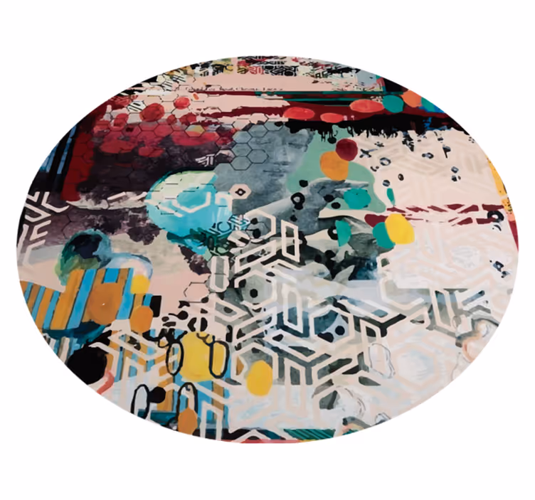 Tappeto in vinile soggiorno motivo splash astratto - TenStickers