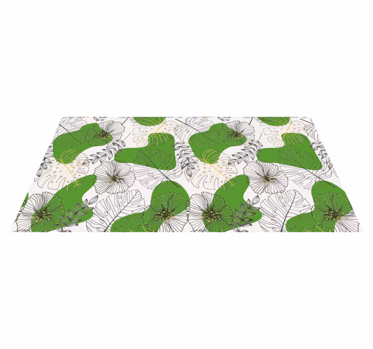 Tappeto vinile fiori mostri tropicali - TenStickers