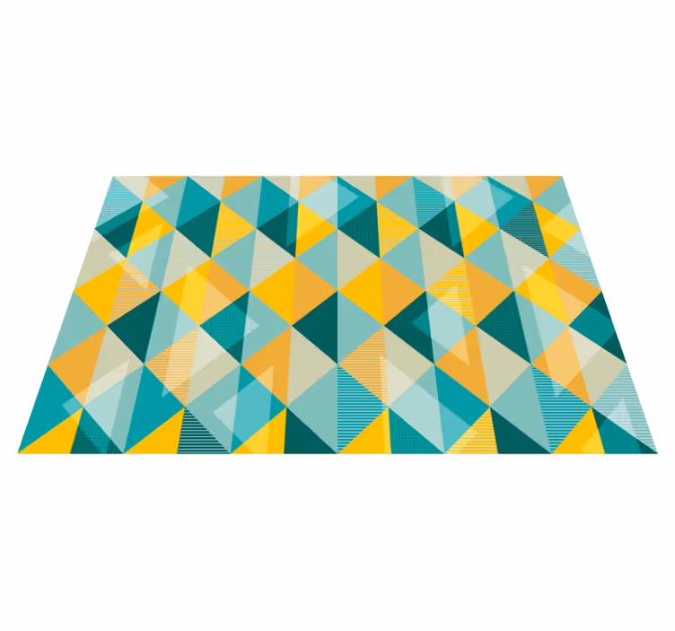 Tappeto vinile geometrico matrice di triangoli geometrici - TenStickers