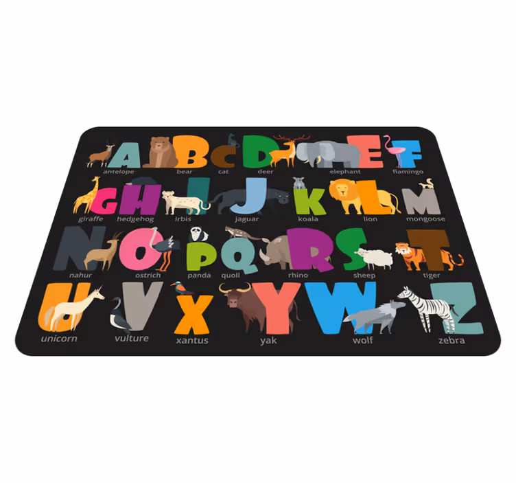 Tappeto vinile alfabeto fauna alfabetica - TenStickers