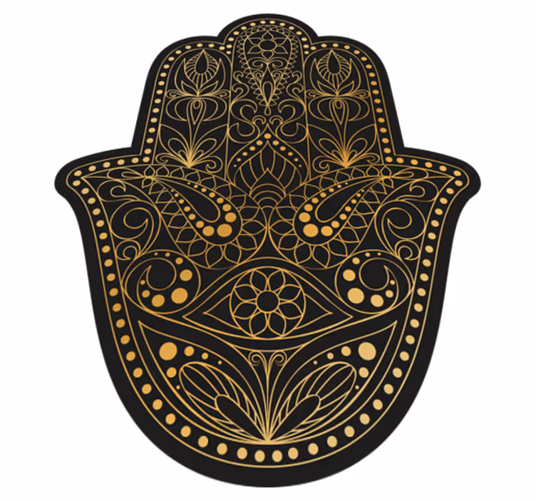 Tappeto vinile Mandala hamsa ornamentale - TenStickers