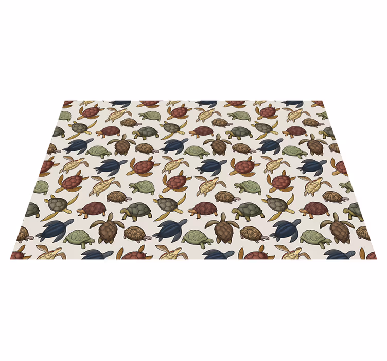 Tappeto vinile animali illustrazione della tartaruga - TenStickers
