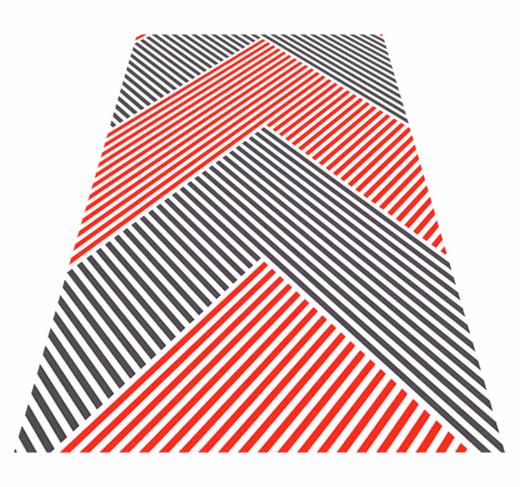 Tappeto vinile strisce motivo a righe chevron - TenStickers