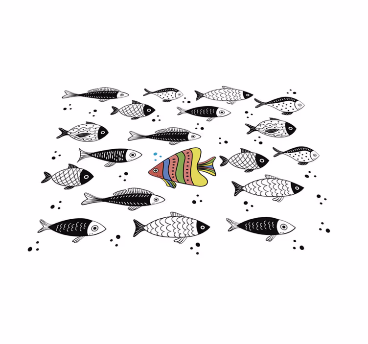 Tappeto vinile animali modello di pesce - TenStickers