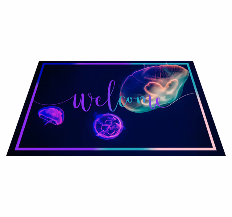 Tappeto vinile animali meduse benvenute - TenStickers