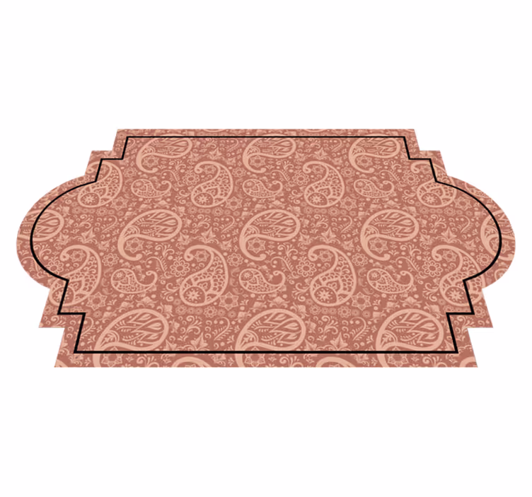Tappeto vinile motivi design sagomato paisley - TenStickers