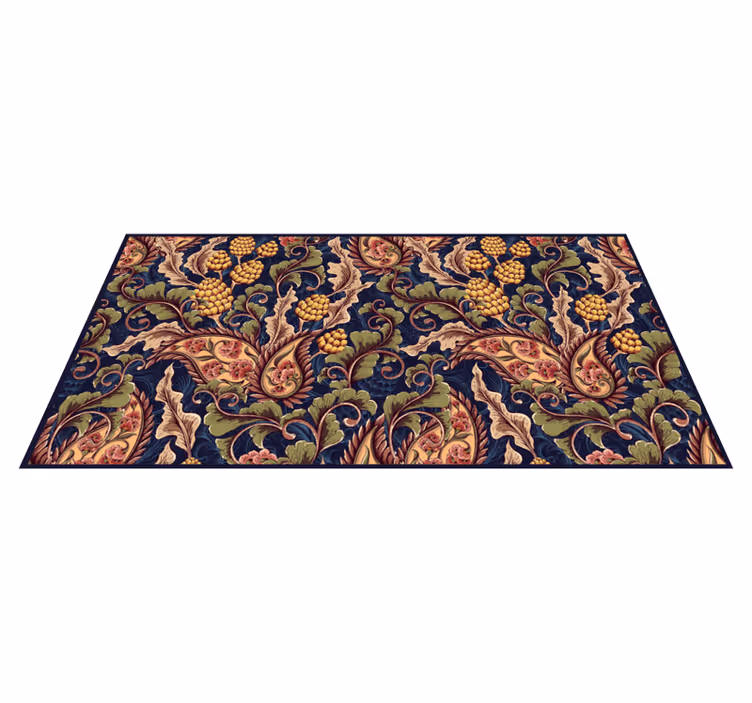 Tappeto vinile fiori ornamenti floreali - TenStickers