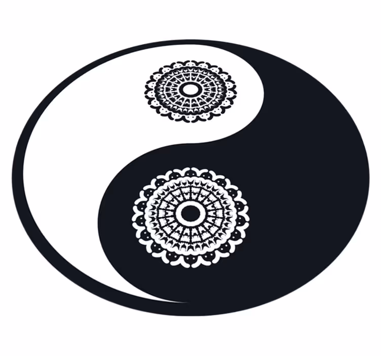 Tappeto vinile Mandala mandala yin yang - TenStickers