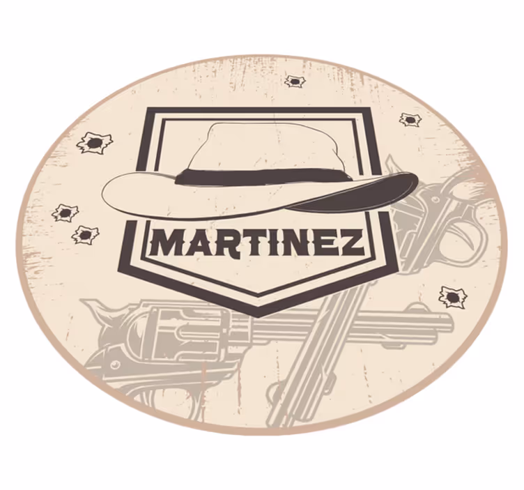 Tappeto vinile con nome occidentale personalizzabile - TenStickers