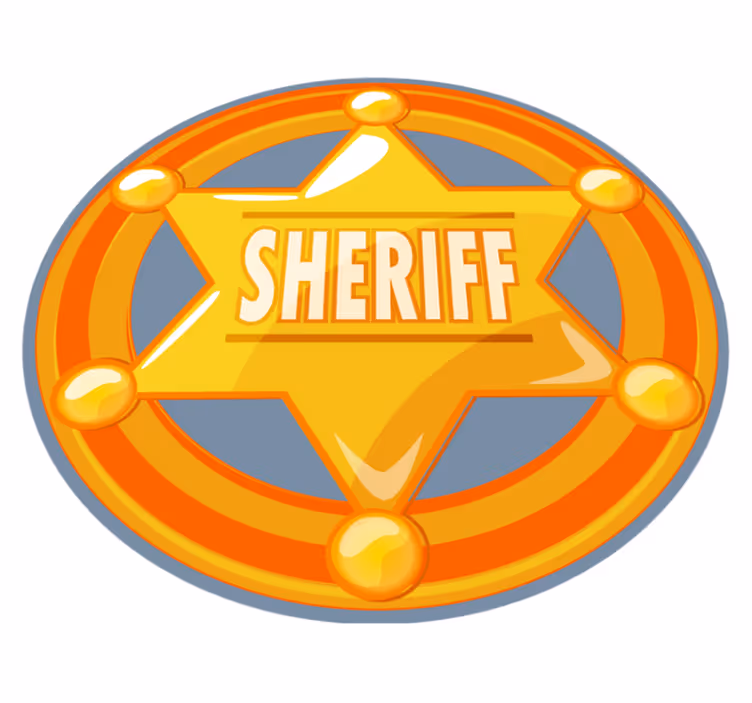 Tappeto vinile giochi distintivo dello sceriffo - TenStickers