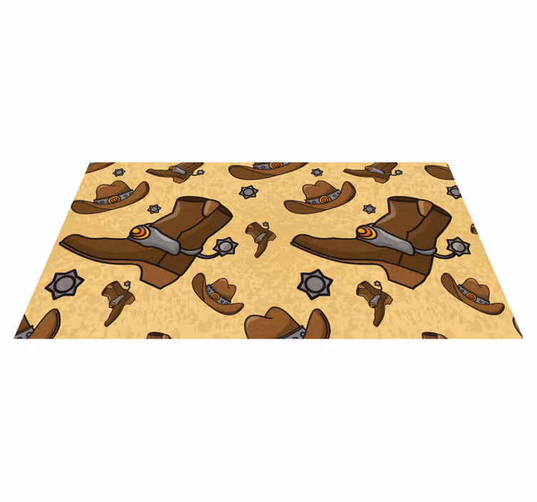 Tappeto vinile animali motivo di stivale da cowboy - TenStickers