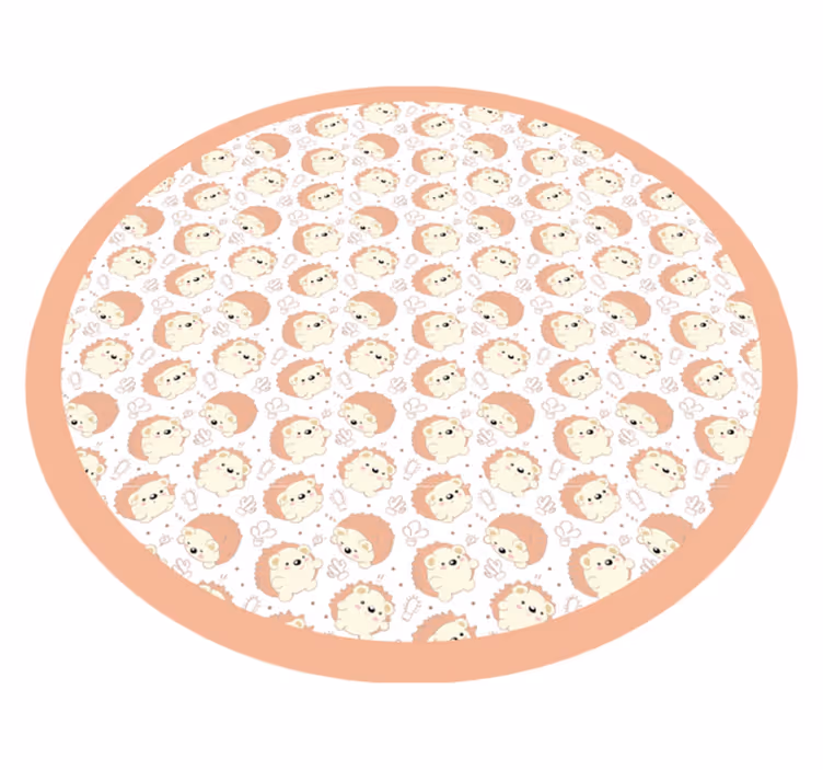 Tappeto vinile bebé motivo circolare del leone - TenStickers