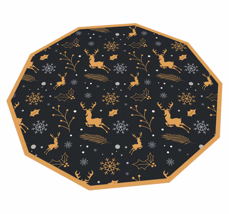 Tappeto Vinile Natale renne festive - TenStickers