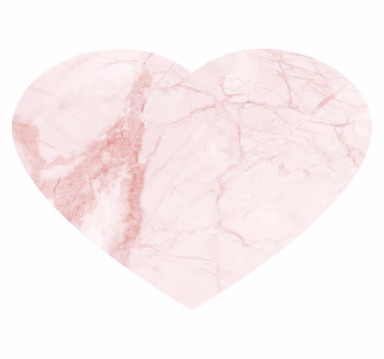 Tappeto vinile effetto marmo cuore marmorizzato - TenStickers