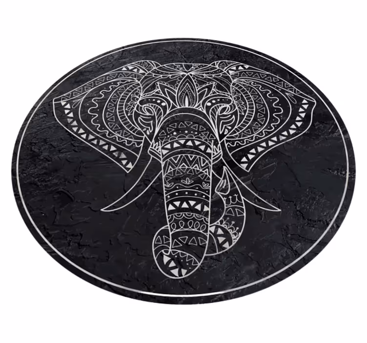 Tappeto vinile Mandala elefante mandala - TenStickers