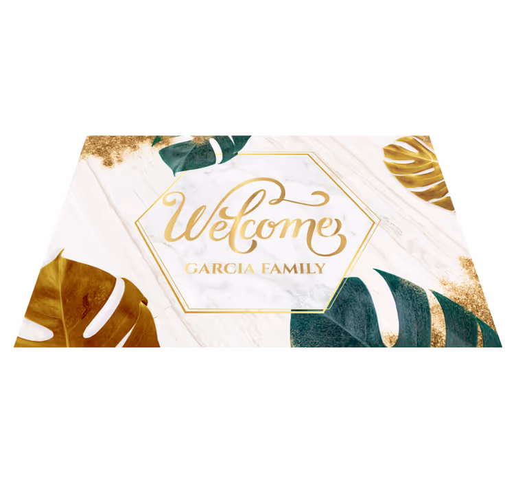 Tappeto vinile con nome ingresso personalizzabile - TenStickers