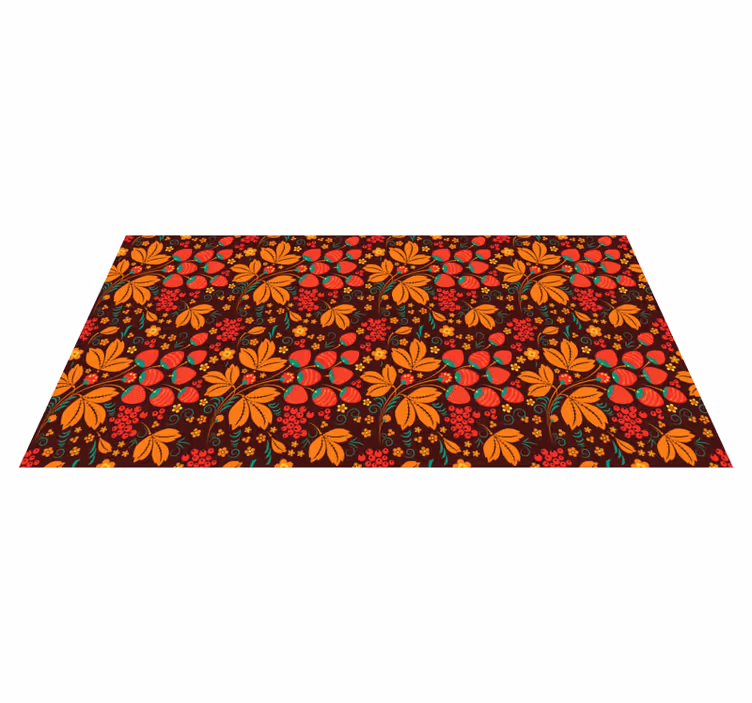Tappeto vinile fiori motivi floreali autunnali - TenStickers
