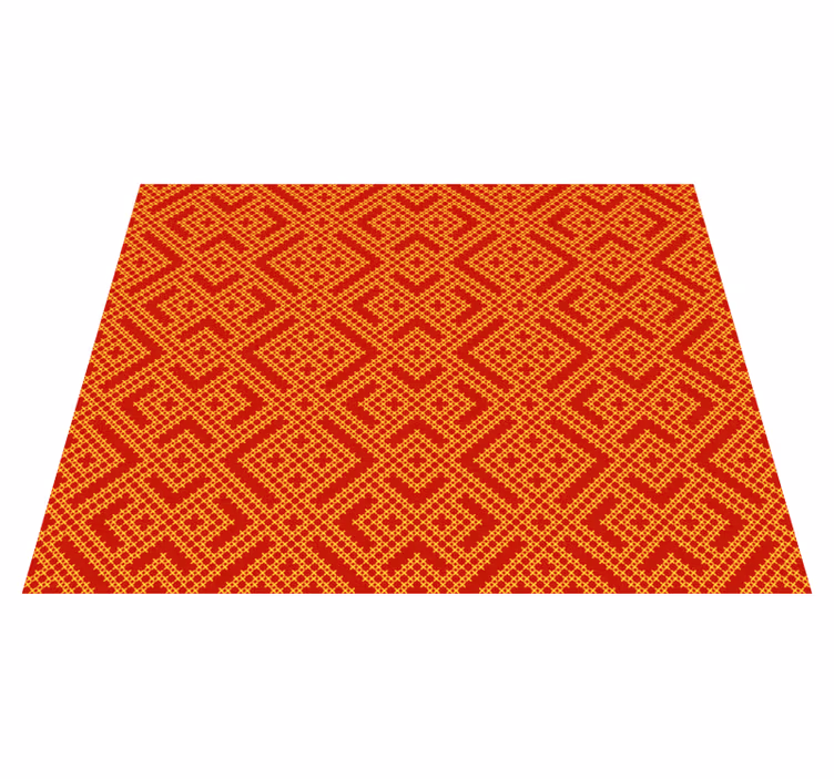 Tappeto vinile piastrelle composizione geometrica intricata - TenStickers