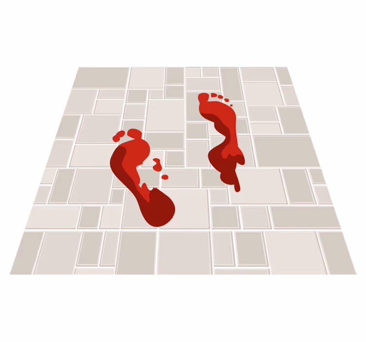 Tappeto vinile Halloween traccia dell'impronta - TenStickers