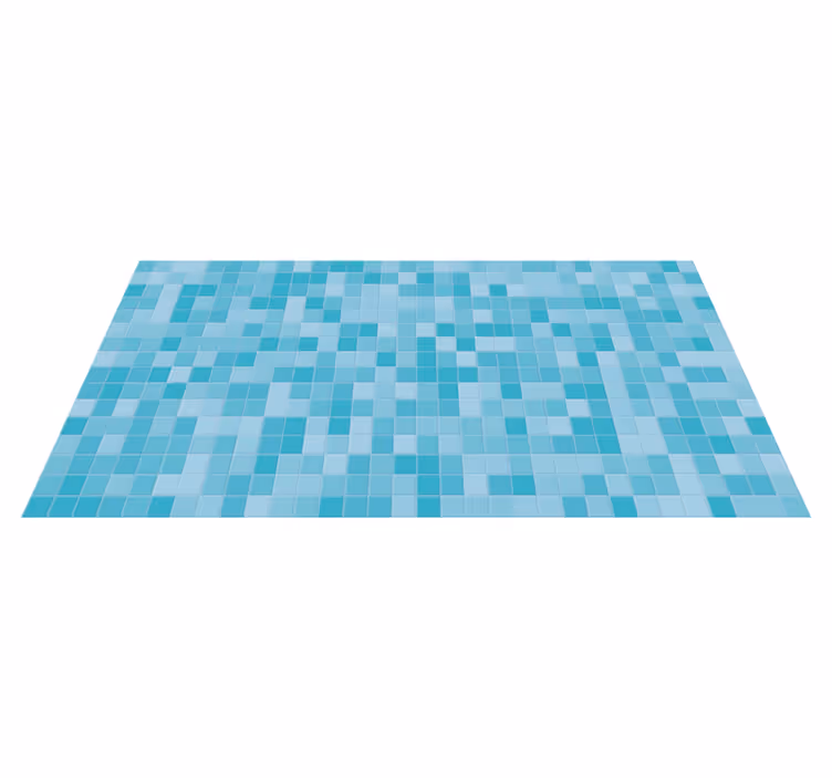 Tappeto vinile piastrelle tessere di mosaico acqua - TenStickers