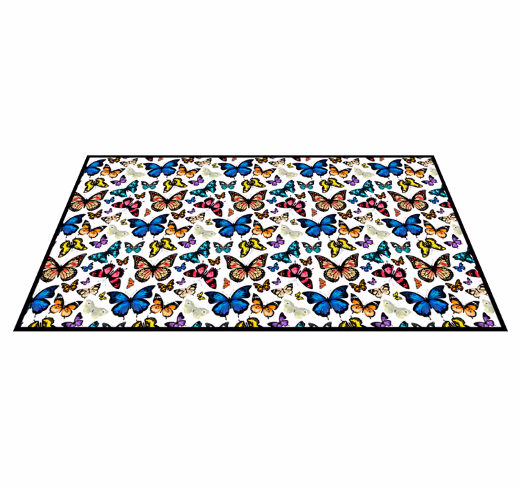 Tappeto vinile animali collezione di farfalle - TenStickers