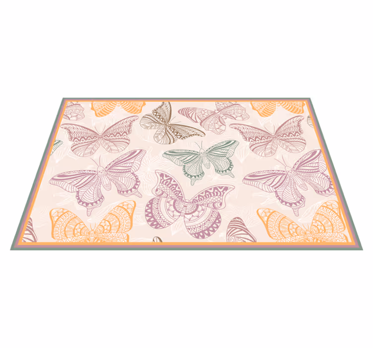 Tappeto vinile Mandala mandala della farfalla - TenStickers