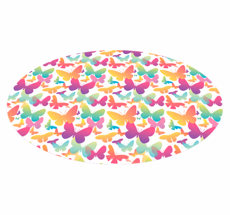 Tappeto vinile animali matrice di farfalle - TenStickers