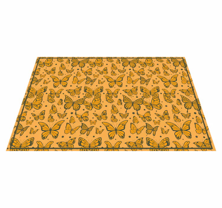 Tappeto vinile animali delizia delle farfalle - TenStickers