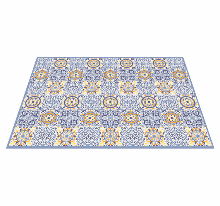 Tappeto vinile piastrelle mediterraneo colorato - TenStickers