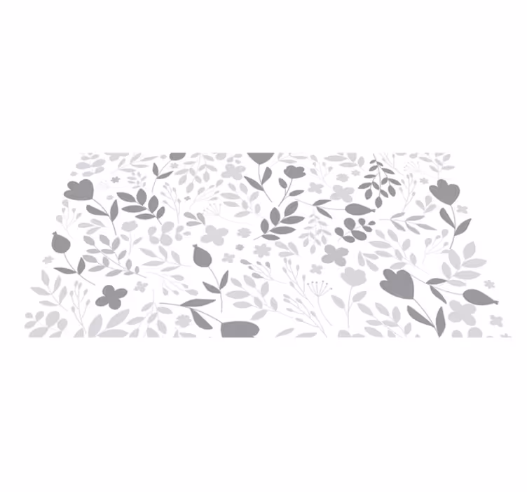 Tappeto vinile fiori sagoma floreale - TenStickers